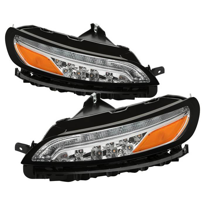 SPYDER xTune 14-17 Jeep Cherokee Parking Signal Lights - LED Daytime Running - Chrome - CBL-JH-JC14-LED-C 9047152
