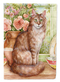 Maine Coon Cat by Debbie Cook Garden Flag Mailbox Decorative Yard Banner Outside Patio Artwork for Flower Beds, Garden Size, Multicolor