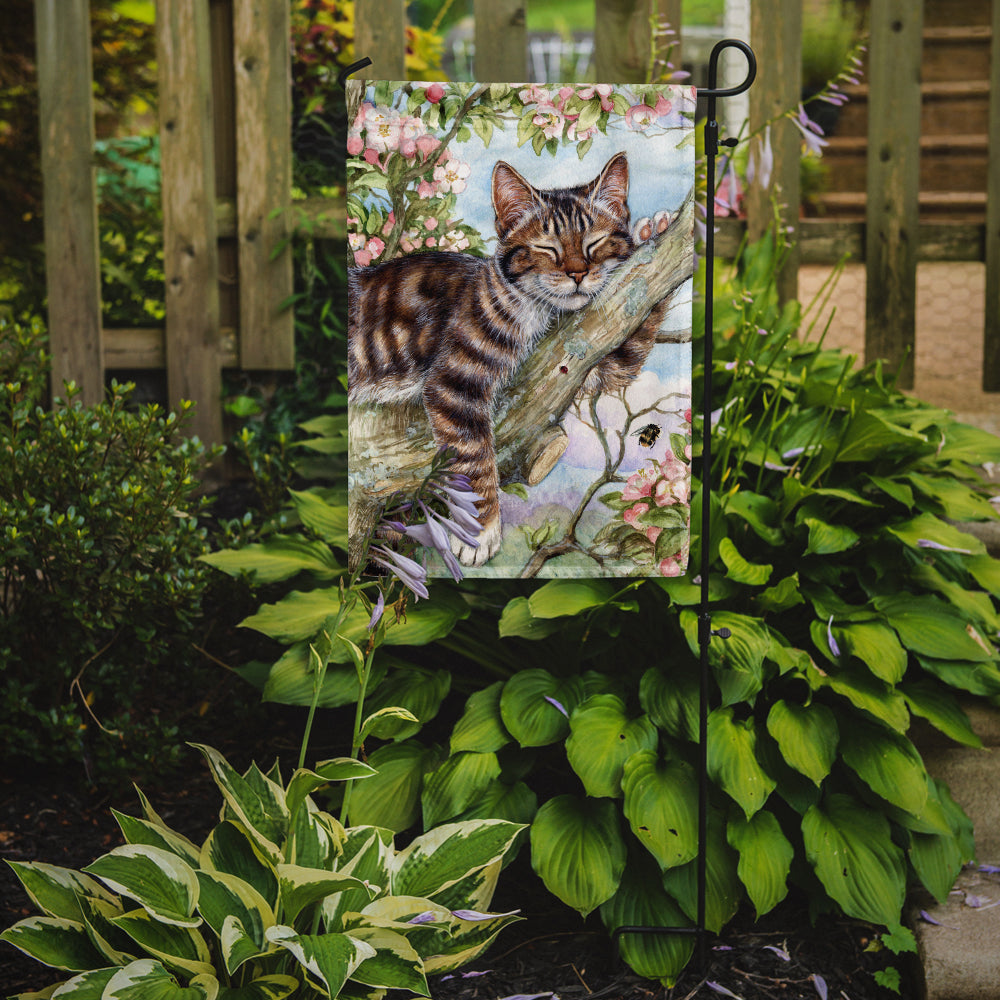 Sleepy Cat by Debbie Cook Garden Flag Mailbox Decorative Yard Banner Outside Patio Artwork for Flower Beds, Garden Size, Multicolor
