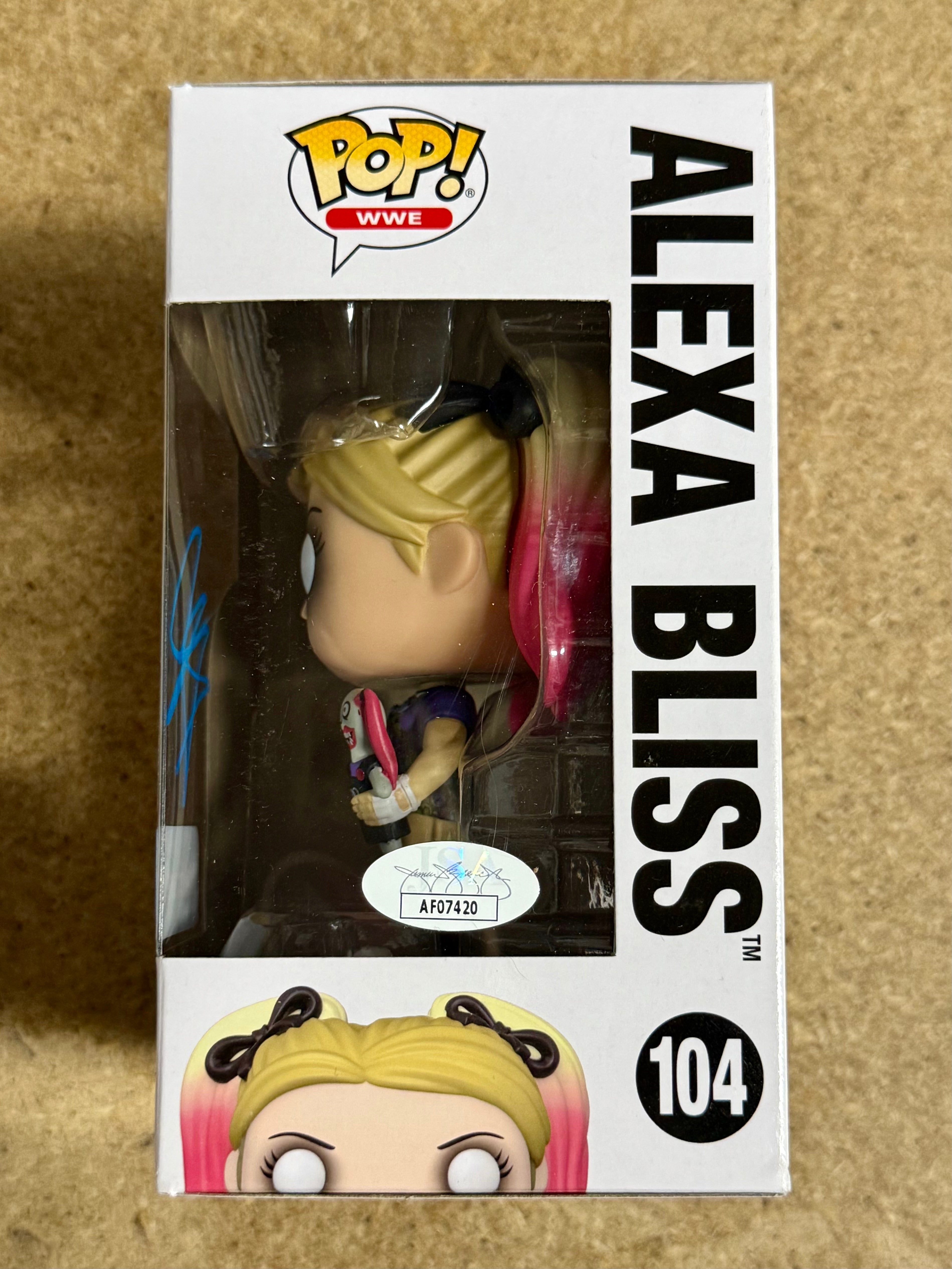 Alexa Bliss Signed WWE Women Wrestling Vaulted Exclusive Funko Pop! #104 With JSA COA