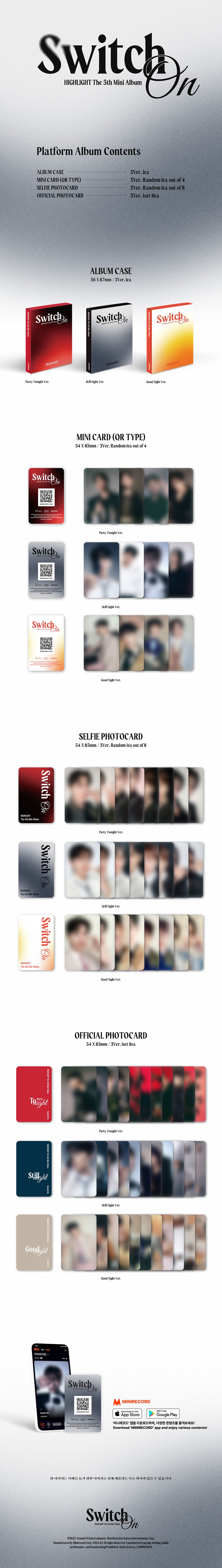 Highlight 5th Mini Album - Switch On