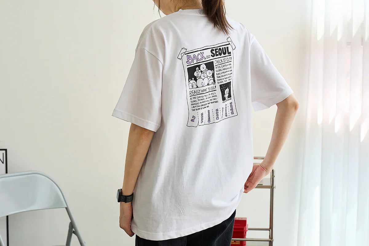 BT21 - Basic Short Sleeve Tshirt Seoul City Edition White