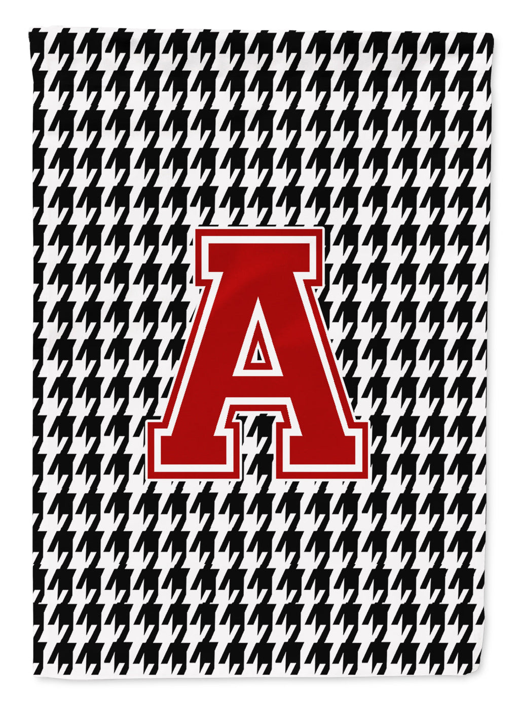 Letter A Monogram - Houndstooth Black Garden Flag Mailbox Decorative Yard Banner Outside Patio Artwork for Flower Beds, Garden Size, Multicolor