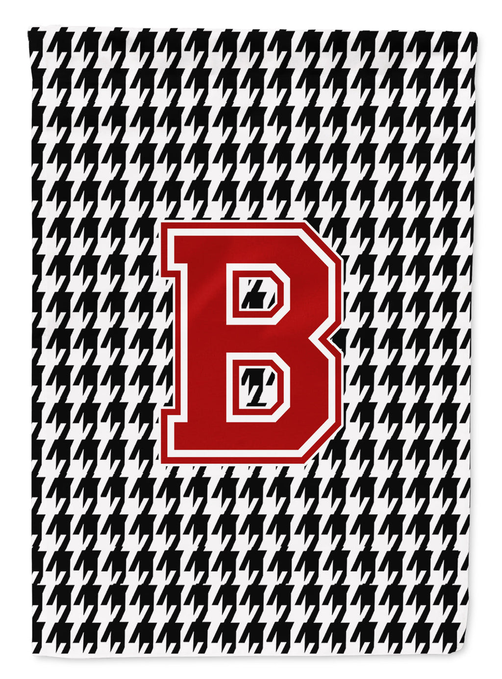 Letter B Monogram - Houndstooth Black Garden Flag Mailbox Decorative Yard Banner Outside Patio Artwork for Flower Beds, Garden Size, Multicolor