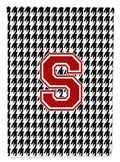Letter S Monogram - Houndstooth Black Garden Flag Mailbox Decorative Yard Banner Outside Patio Artwork for Flower Beds, Garden Size, Multicolor