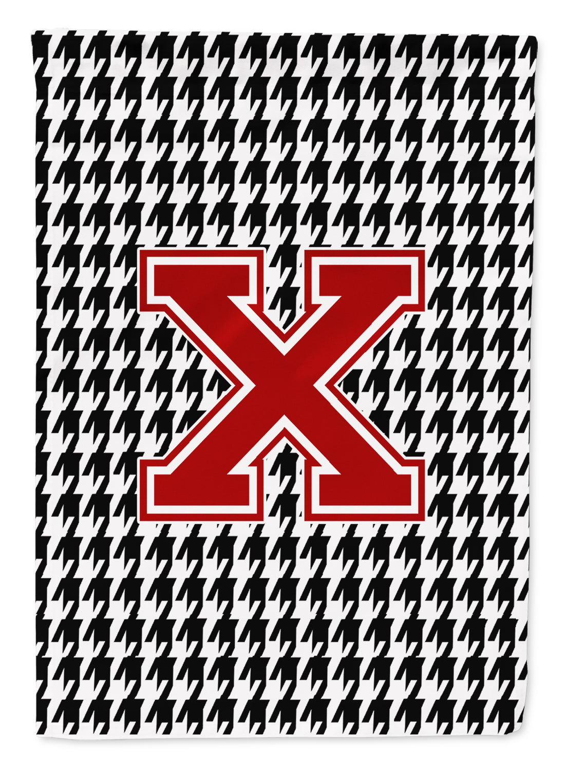 Letter X Monogram - Houndstooth Black Garden Flag Mailbox Decorative Yard Banner Outside Patio Artwork for Flower Beds, Garden Size, Multicolor