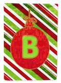Christmas Oranment Holiday Initial Letter B House Flag 28x40 Porch Sleeve Pole Decorative Outside Yard Banner Artwork Wall Hanging, Polyester