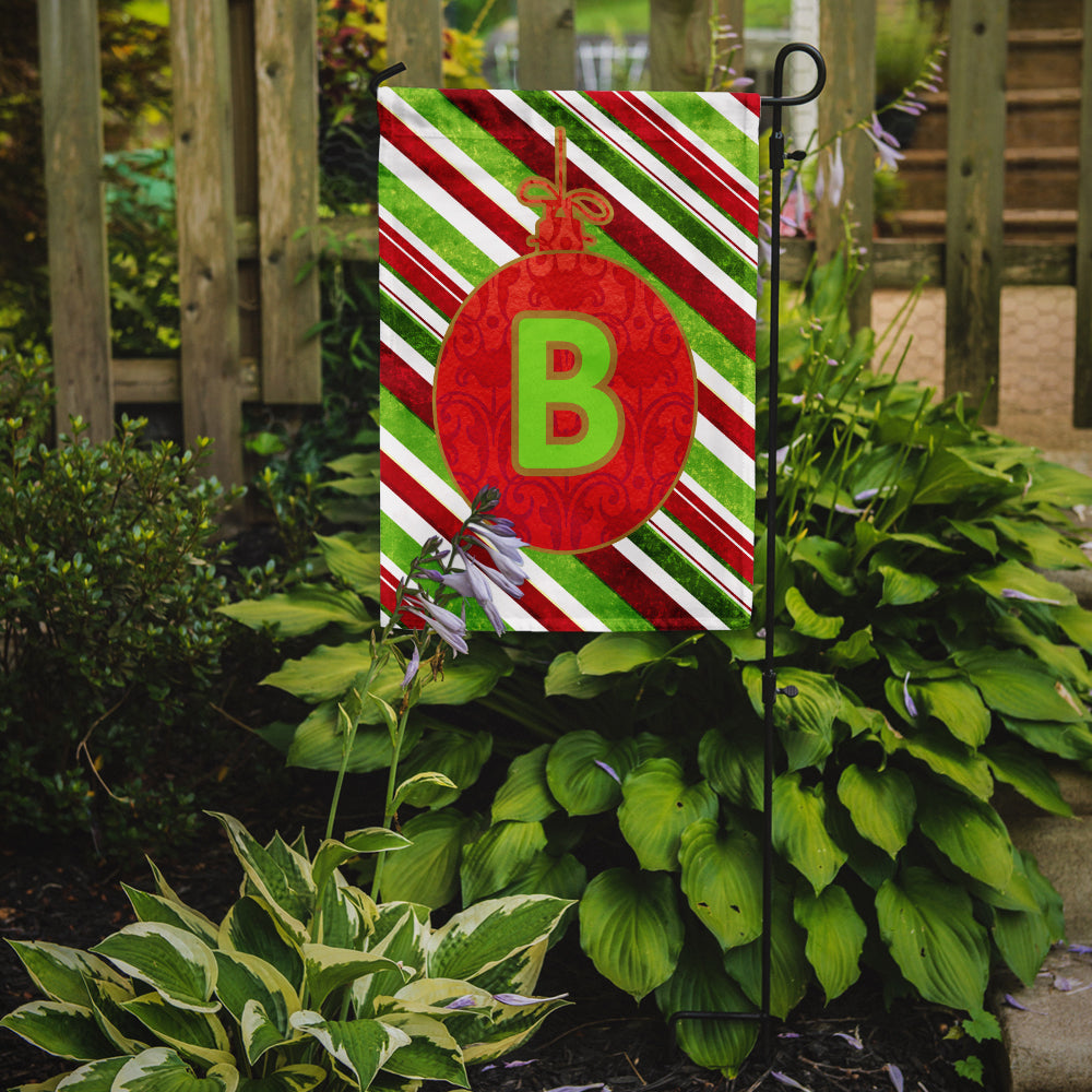 Christmas Oranment Holiday Initial Letter B Garden Flag Mailbox Decorative Yard Banner Outside Patio Artwork for Flower Beds, Garden Size, Multicolor