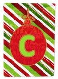 Christmas Oranment Holiday Initial Letter C Garden Flag Mailbox Decorative Yard Banner Outside Patio Artwork for Flower Beds, Garden Size, Multicolor