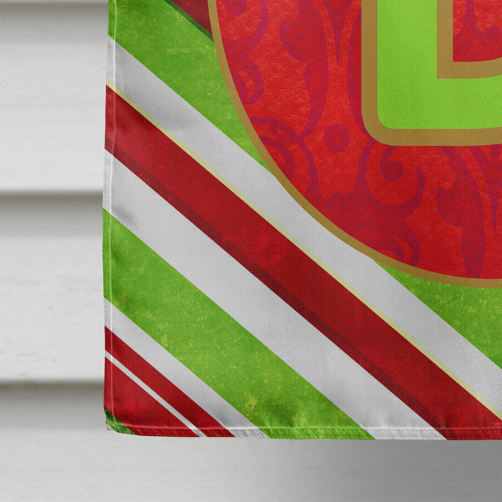 Christmas Oranment Holiday Initial Letter D House Flag 28x40 Porch Sleeve Pole Decorative Outside Yard Banner Artwork Wall Hanging, Polyester