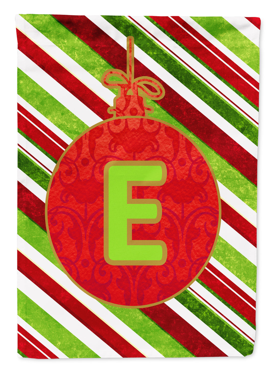 Christmas Oranment Holiday Initial Letter E Garden Flag Mailbox Decorative Yard Banner Outside Patio Artwork for Flower Beds, Garden Size, Multicolor