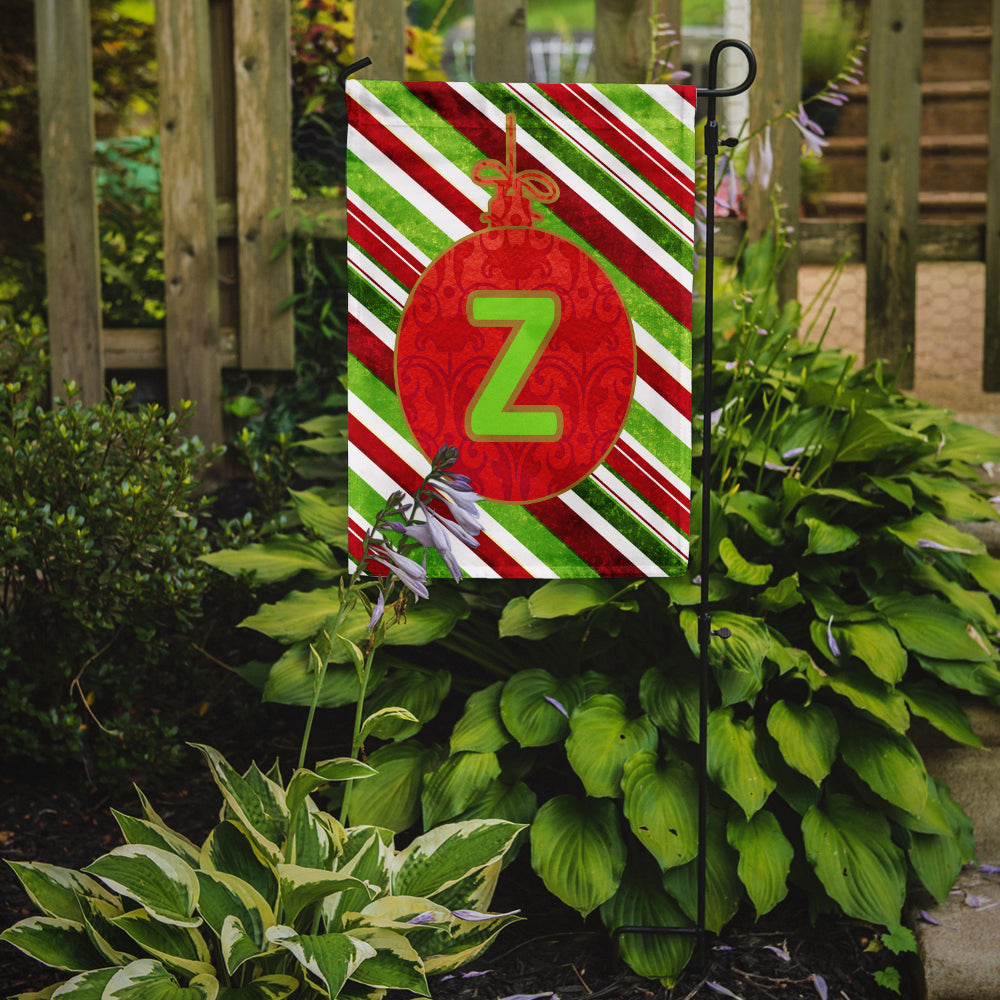 Christmas Oranment Holiday Initial Letter Z Garden Flag Mailbox Decorative Yard Banner Outside Patio Artwork for Flower Beds, Garden Size, Multicolor