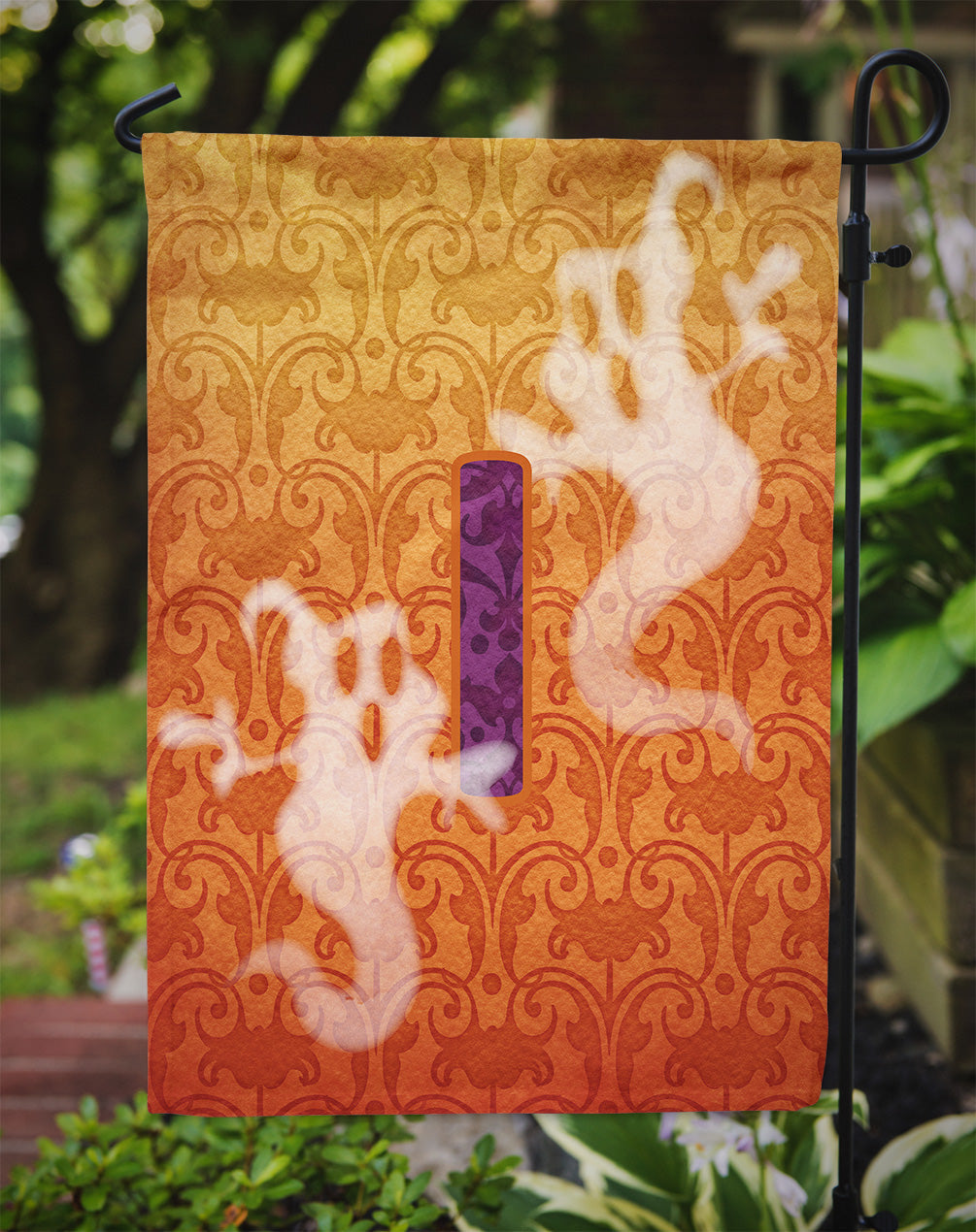 Halloween Ghost Letter I Garden Flag Mailbox Decorative Yard Banner Outside Patio Artwork for Flower Beds, Garden Size, Multicolor