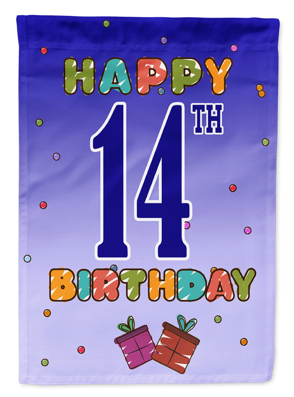 Happy 14th Birthday Garden Flag Mailbox Decorative Yard Banner Outside Patio Artwork for Flower Beds, Garden Size, Multicolor