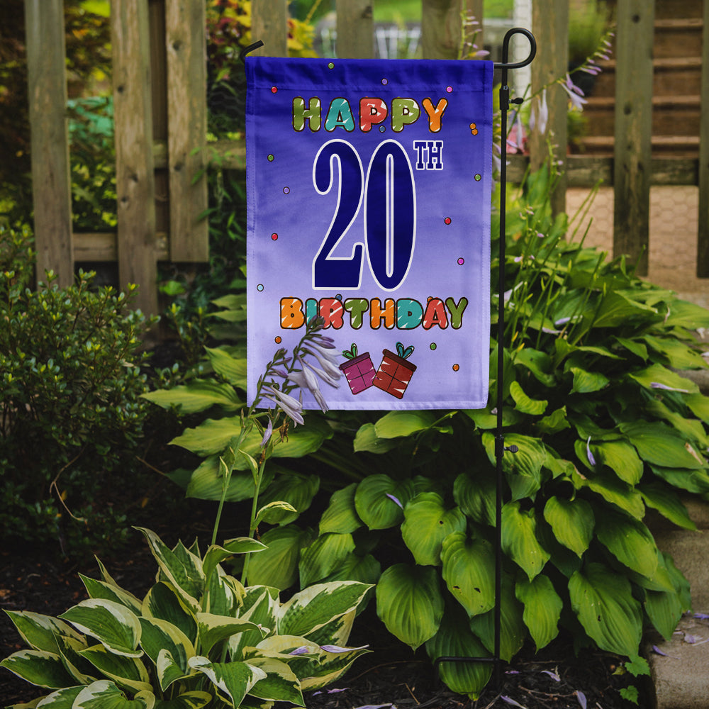 Happy 19th Birthday Garden Flag Mailbox Decorative Yard Banner Outside Patio Artwork for Flower Beds, Garden Size, Multicolor
