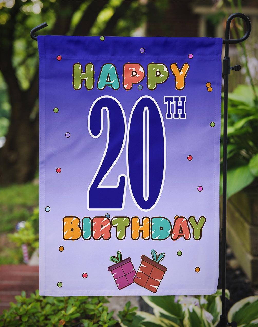 Happy 19th Birthday Garden Flag Mailbox Decorative Yard Banner Outside Patio Artwork for Flower Beds, Garden Size, Multicolor