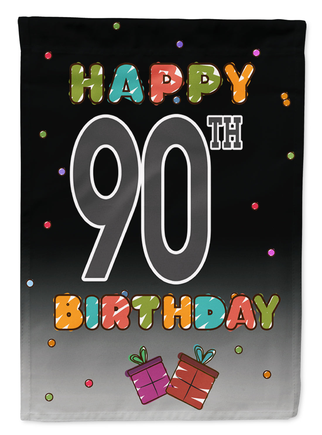 Happy 90th Birthday Garden Flag Mailbox Decorative Yard Banner Outside Patio Artwork for Flower Beds, Garden Size, Multicolor
