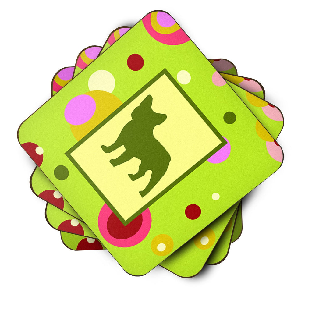 French Bulldog Foam Coasters Set of 4 Cup Coasters for Indoor Outdoor, Tabletop Protection, Anti Slip, Mouse pad Material
