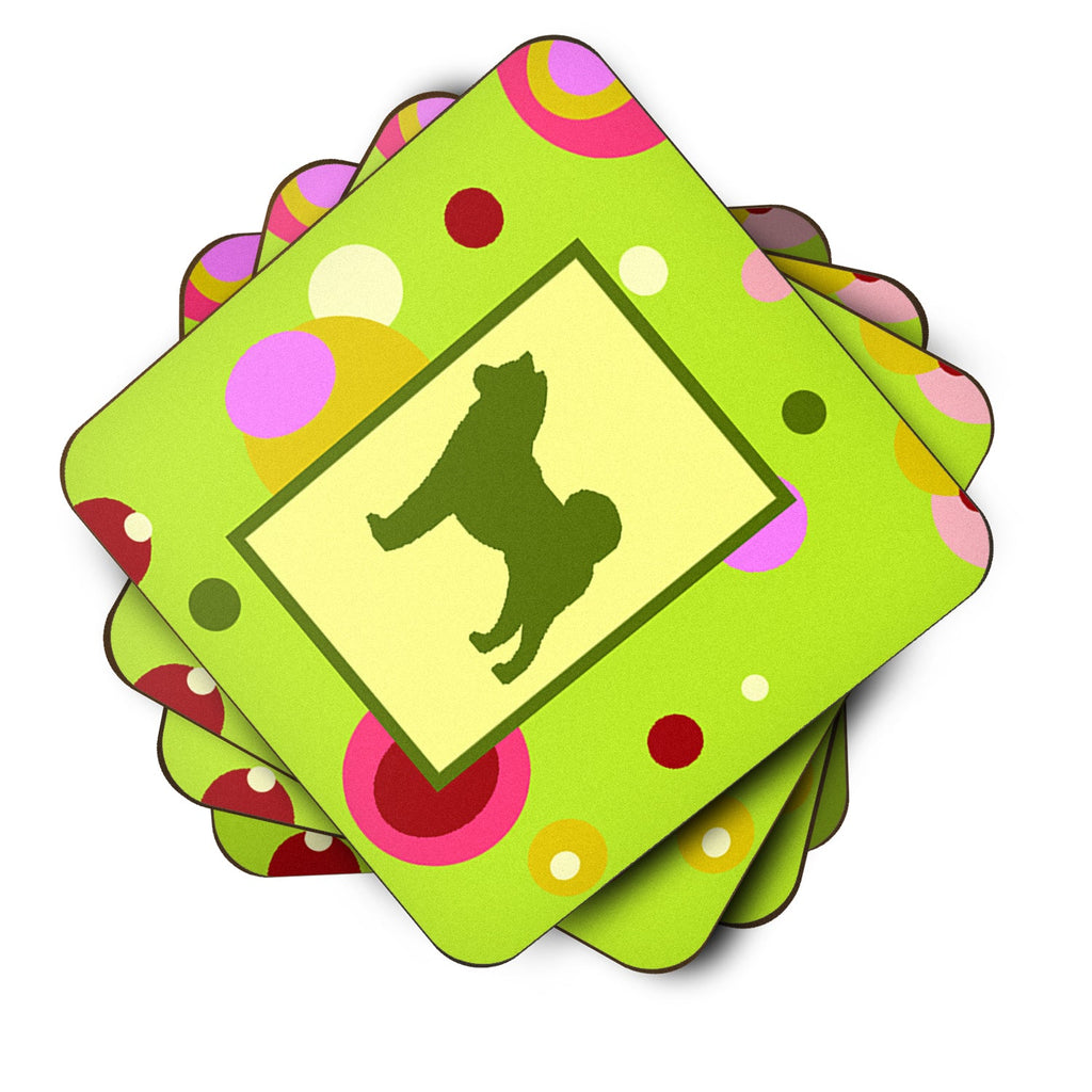 Shiba Inu Foam Coasters Set of 4 Cup Coasters for Indoor Outdoor, Tabletop Protection, Anti Slip, Mouse pad Material