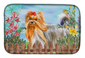 Yorkshire Terrier Spring Dish Drying Mat Absorbent Dish Drying Mat Pad for Kitchen Counter Dish Drainer Mat for Countertop, 14 x 21", Multicolor