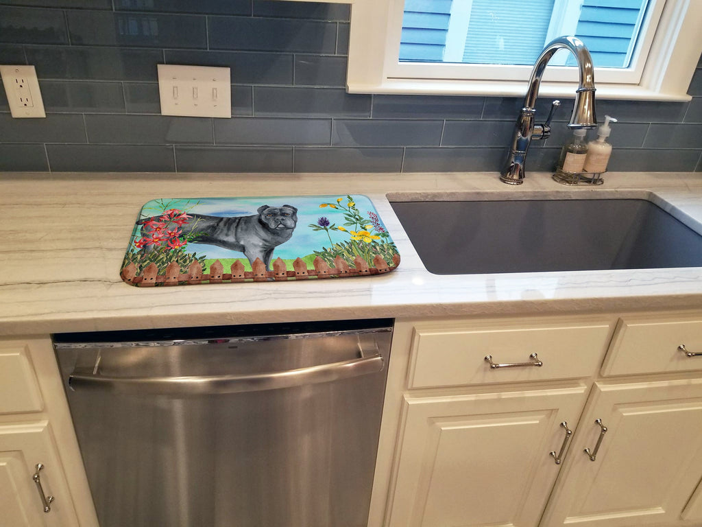Cane Corso Spring Dish Drying Mat Absorbent Dish Drying Mat Pad for Kitchen Counter Dish Drainer Mat for Countertop, 14 x 21", Multicolor