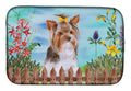 Yorkshire Terrier #2 Spring Dish Drying Mat Absorbent Dish Drying Mat Pad for Kitchen Counter Dish Drainer Mat for Countertop, 14 x 21", Multicolor