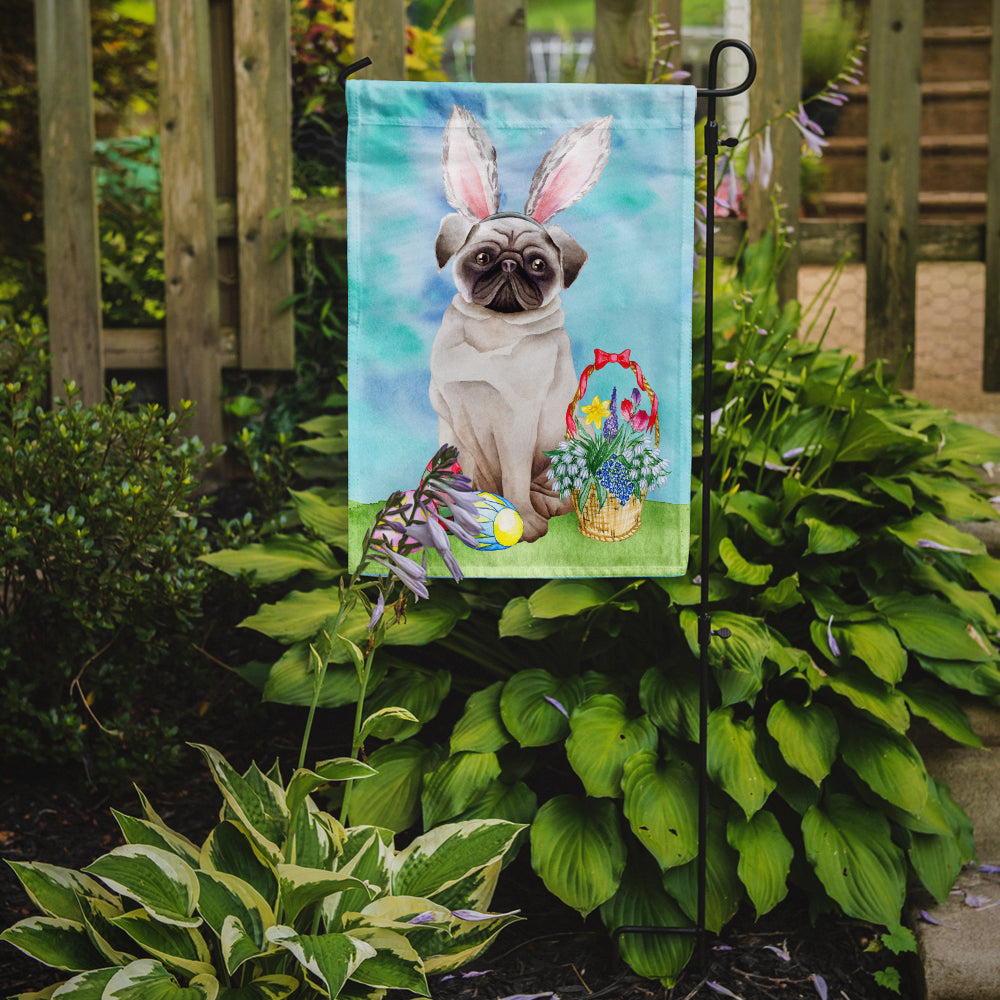 Pug Easter Bunny Garden Flag Mailbox Decorative Yard Banner Outside Patio Artwork for Flower Beds, Garden Size, Multicolor