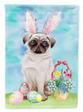 Pug Easter Bunny Garden Flag Mailbox Decorative Yard Banner Outside Patio Artwork for Flower Beds, Garden Size, Multicolor
