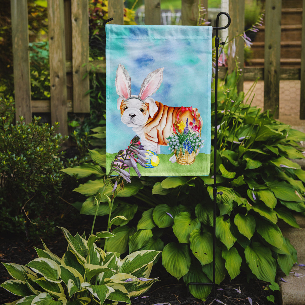 English Bulldog Easter Bunny Garden Flag Mailbox Decorative Yard Banner Outside Patio Artwork for Flower Beds, Garden Size, Multicolor