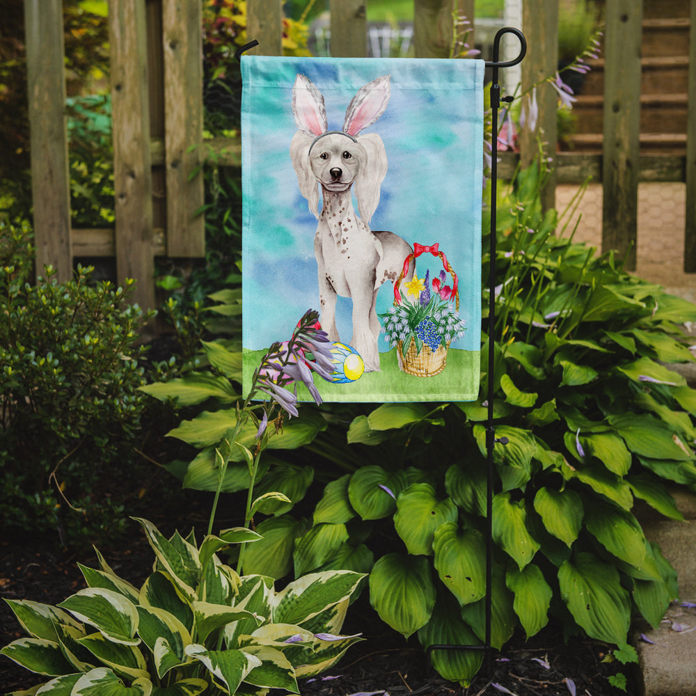 Chinese Crested Easter Bunny Garden Flag Mailbox Decorative Yard Banner Outside Patio Artwork for Flower Beds, Garden Size, Multicolor