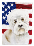 Dandie Dinmont Patriotic Garden Flag Mailbox Decorative Yard Banner Outside Patio Artwork for Flower Beds, Garden Size, Multicolor