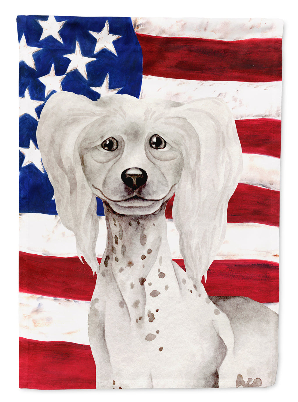 Chinese Crested Patriotic Garden Flag Mailbox Decorative Yard Banner Outside Patio Artwork for Flower Beds, Garden Size, Multicolor