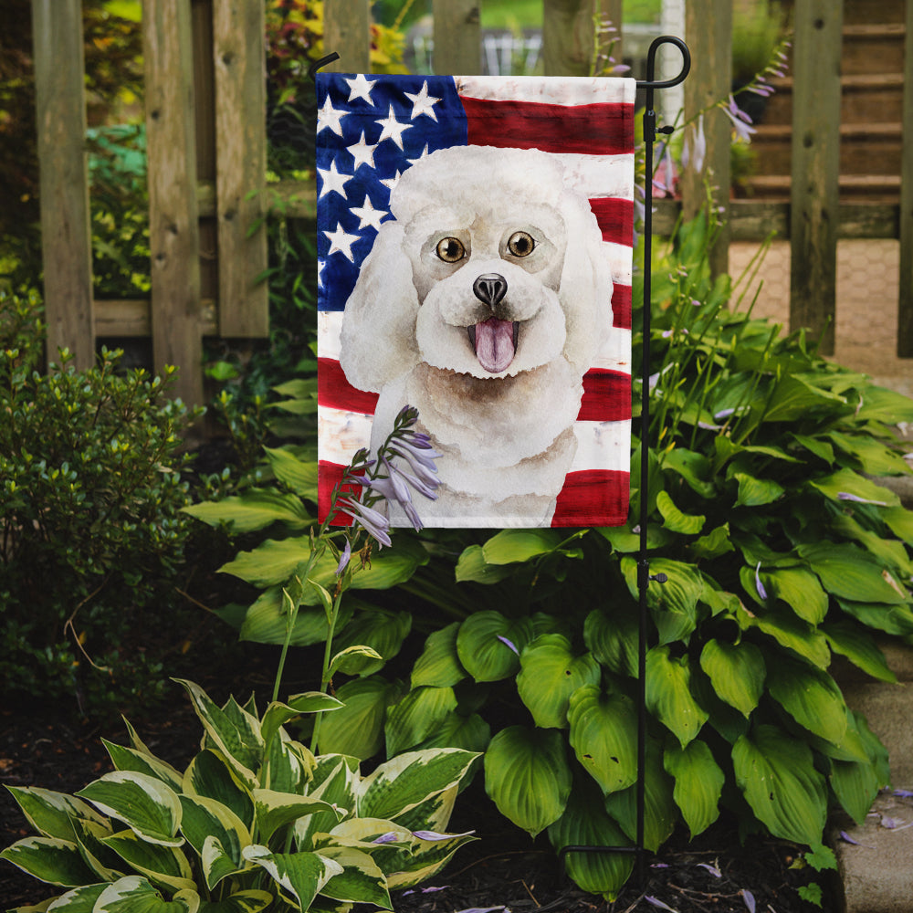 Bichon Frise Patriotic Garden Flag Mailbox Decorative Yard Banner Outside Patio Artwork for Flower Beds, Garden Size, Multicolor
