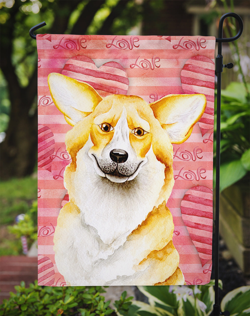 Corgi Love Garden Flag Mailbox Decorative Yard Banner Outside Patio Artwork for Flower Beds, Garden Size, Multicolor