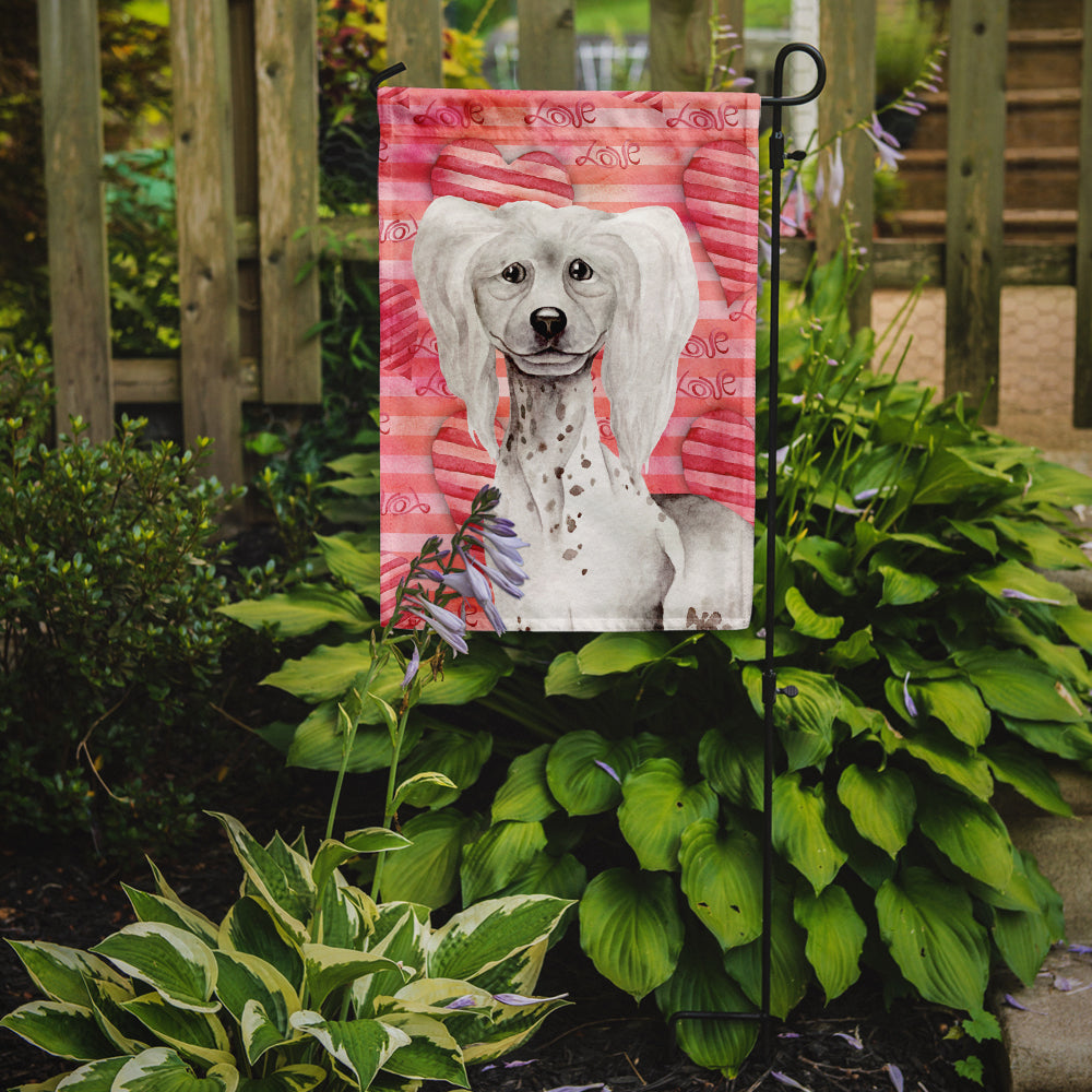Chinese Crested Love Garden Flag Mailbox Decorative Yard Banner Outside Patio Artwork for Flower Beds, Garden Size, Multicolor