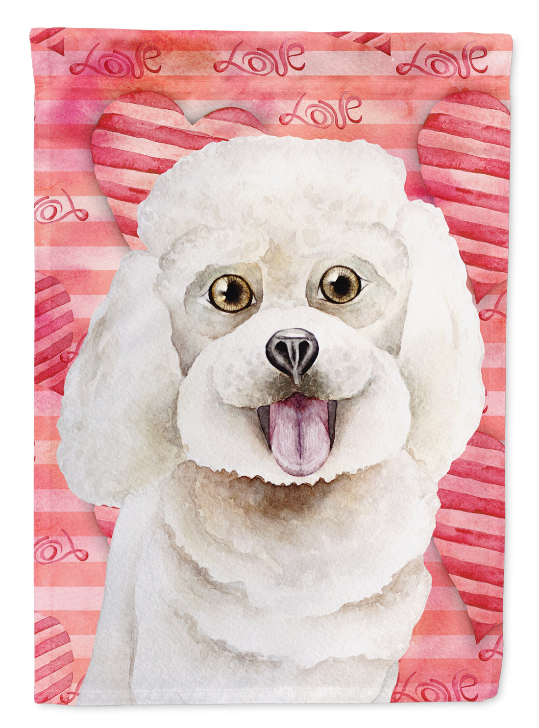Bichon Frise Love Garden Flag Mailbox Decorative Yard Banner Outside Patio Artwork for Flower Beds, Garden Size, Multicolor