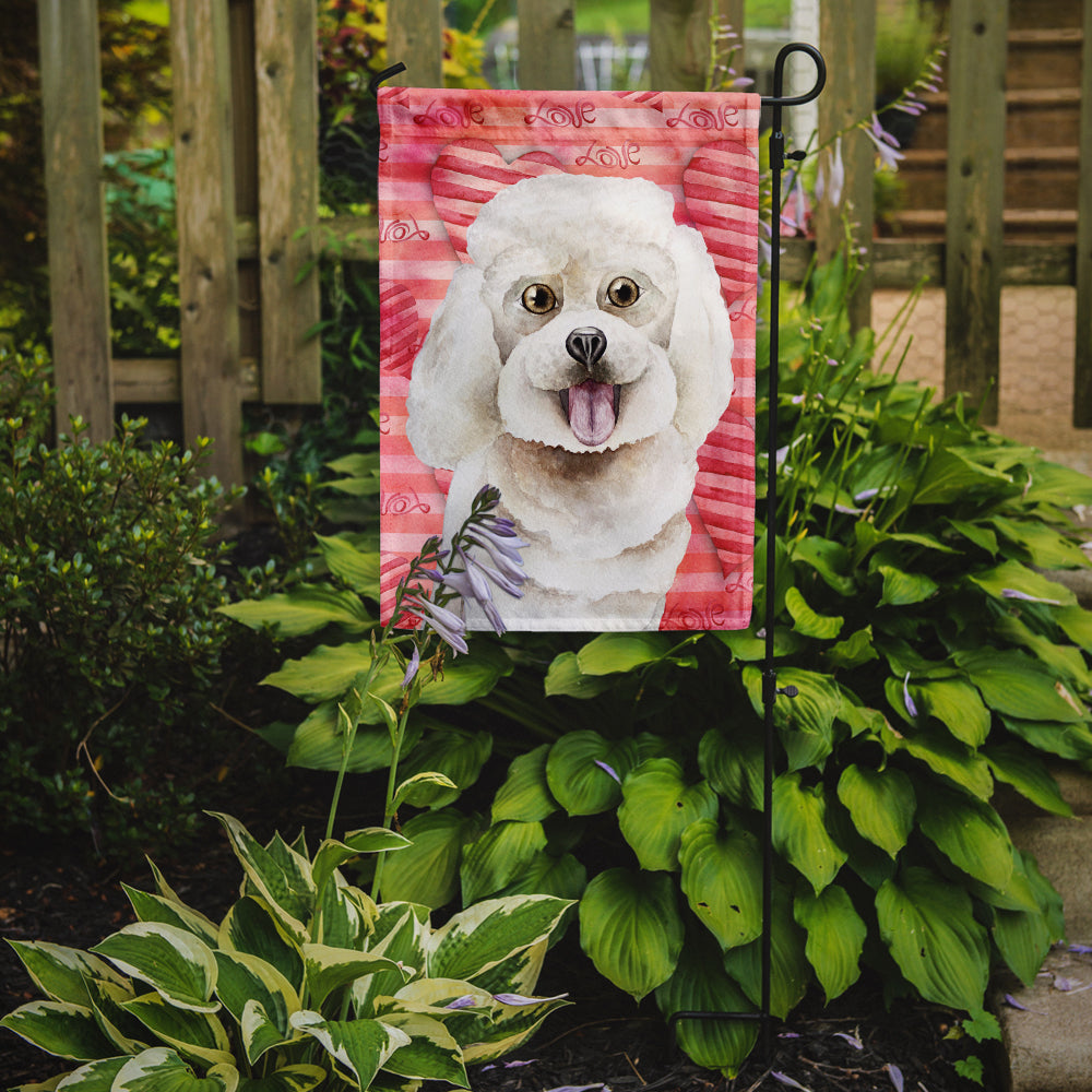 Bichon Frise Love Garden Flag Mailbox Decorative Yard Banner Outside Patio Artwork for Flower Beds, Garden Size, Multicolor