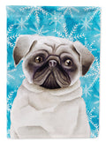 Pug Winter Garden Flag Mailbox Decorative Yard Banner Outside Patio Artwork for Flower Beds, Garden Size, Multicolor