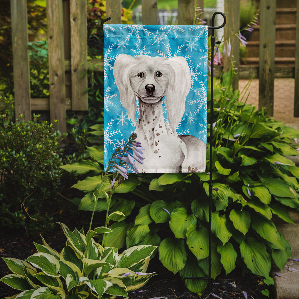 Chinese Crested Winter Garden Flag Mailbox Decorative Yard Banner Outside Patio Artwork for Flower Beds, Garden Size, Multicolor