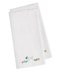 Pug Easter White Embroidered Towel Set of 2 Decorative Bathroom Guest Hand Towel for Hand, Face, Tea, Dishcloth, 19 X 25, White