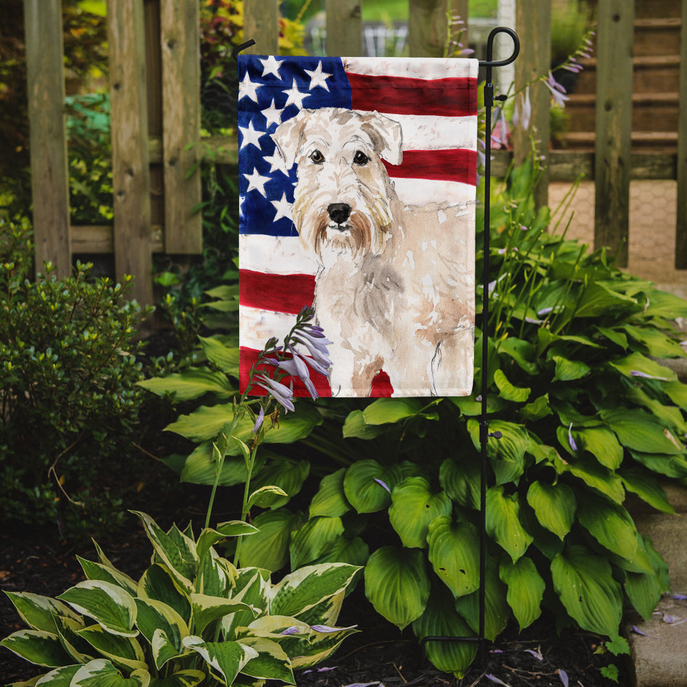 Patriotic USA Wheaten Terrier Garden Flag Mailbox Decorative Yard Banner Outside Patio Artwork for Flower Beds, Garden Size, Multicolor