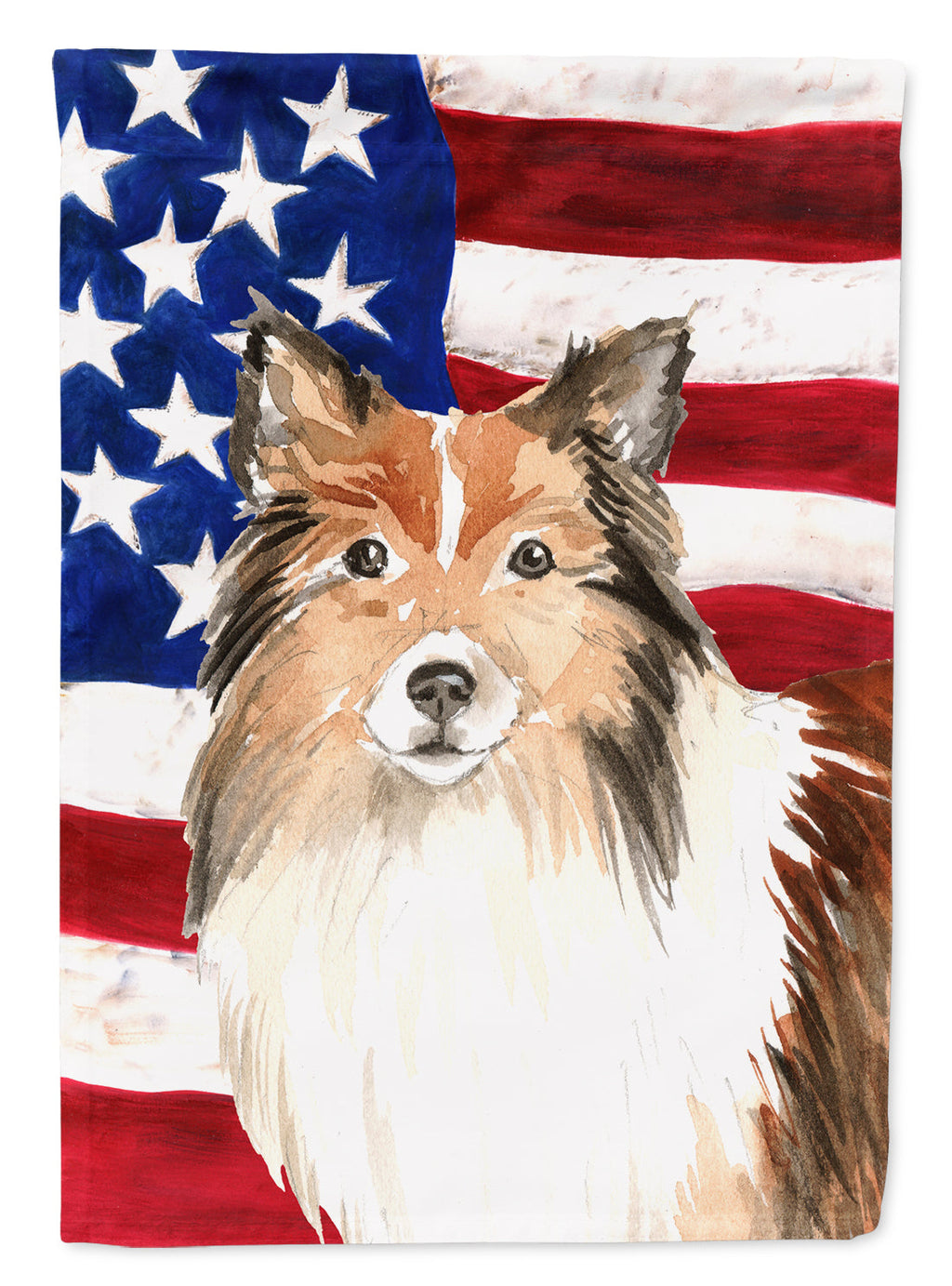 Patriotic USA Sheltie Garden Flag Mailbox Decorative Yard Banner Outside Patio Artwork for Flower Beds, Garden Size, Multicolor