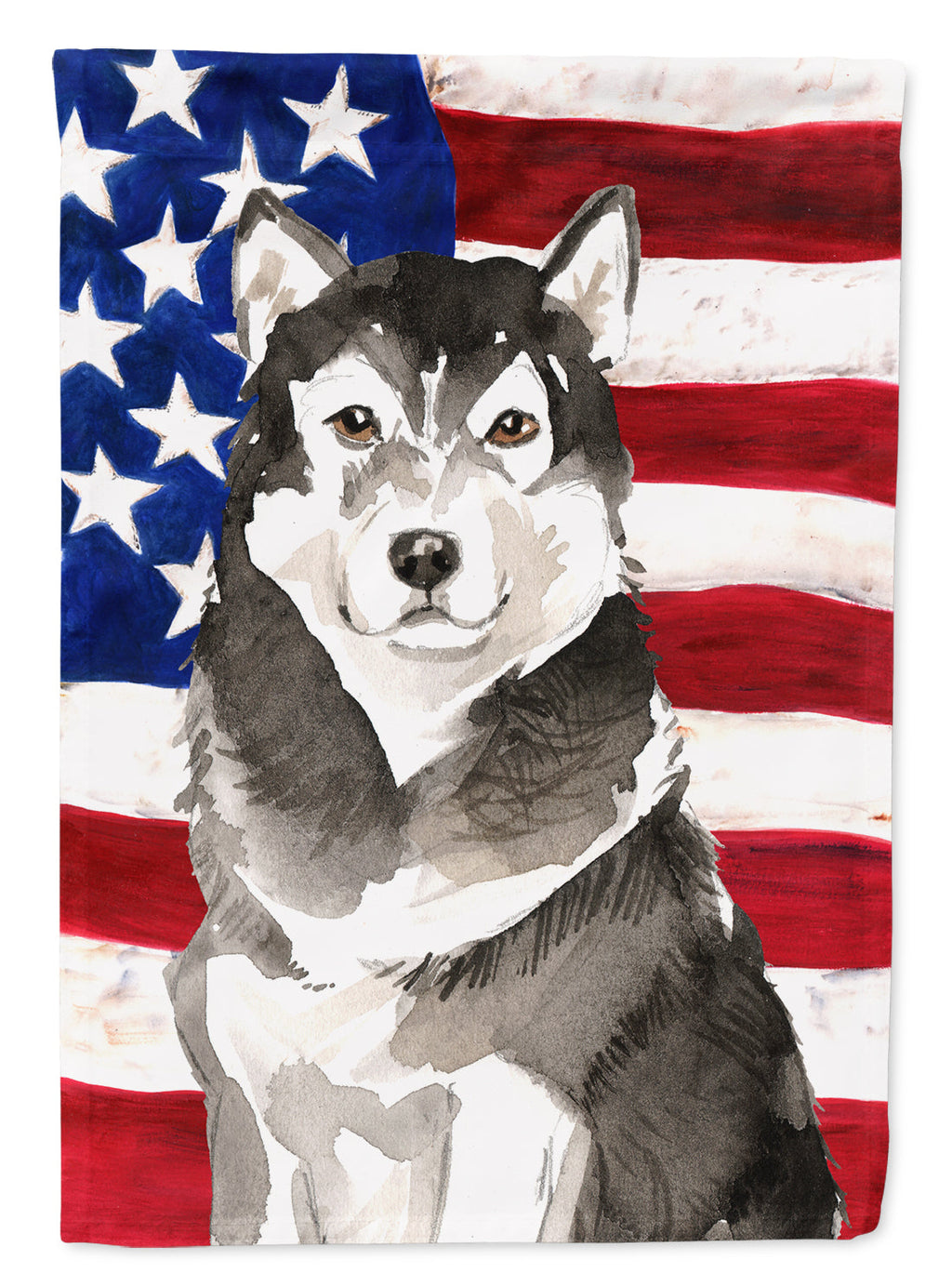 Patriotic USA Alaskan Malamute Garden Flag Mailbox Decorative Yard Banner Outside Patio Artwork for Flower Beds, Garden Size, Multicolor