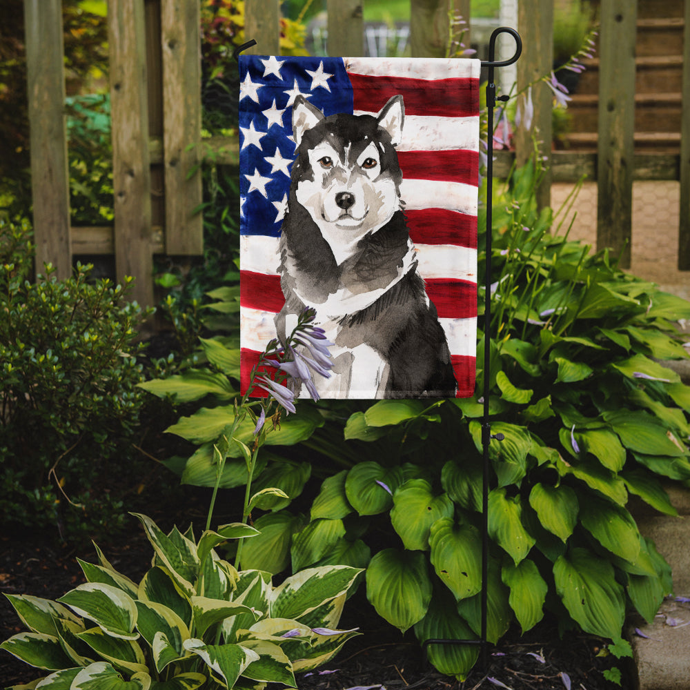 Patriotic USA Alaskan Malamute Garden Flag Mailbox Decorative Yard Banner Outside Patio Artwork for Flower Beds, Garden Size, Multicolor