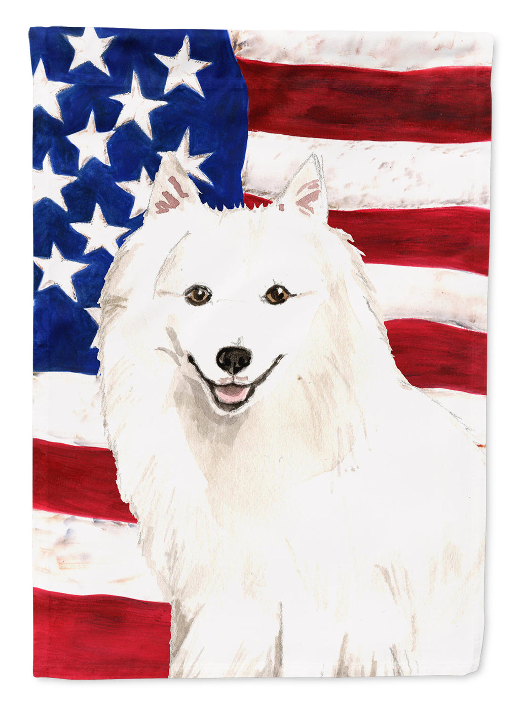 Patriotic USA Japanese Spitz Garden Flag Mailbox Decorative Yard Banner Outside Patio Artwork for Flower Beds, Garden Size, Multicolor