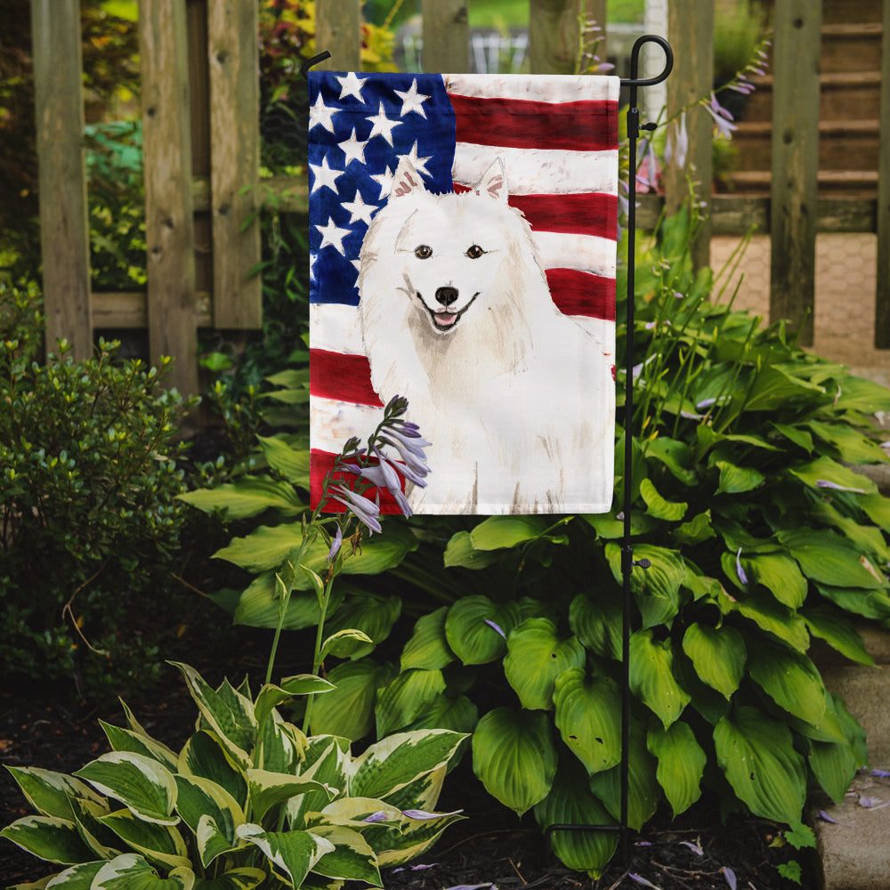 Patriotic USA Japanese Spitz Garden Flag Mailbox Decorative Yard Banner Outside Patio Artwork for Flower Beds, Garden Size, Multicolor