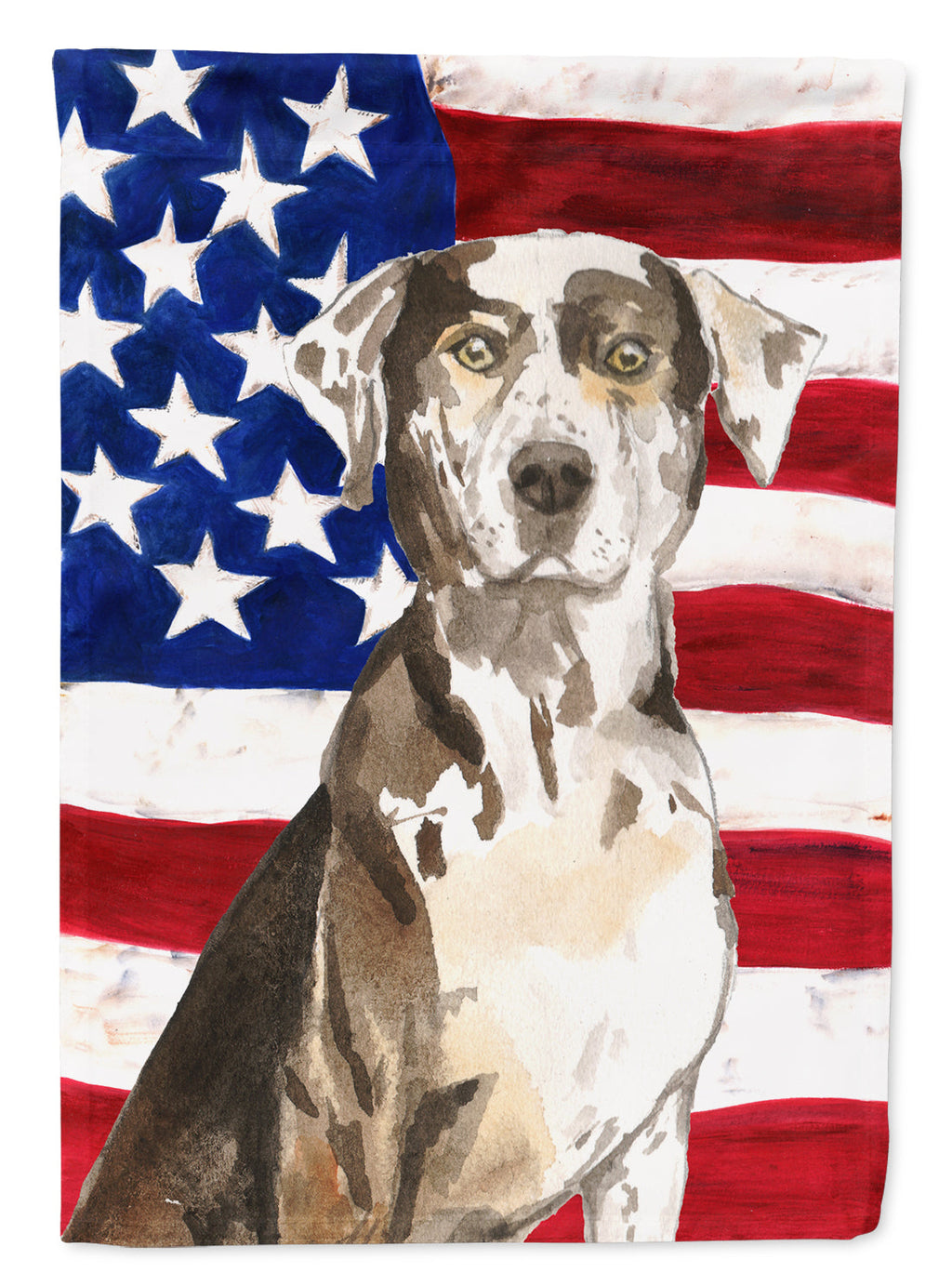Patriotic USA Catahoula Leopard Dog Garden Flag Mailbox Decorative Yard Banner Outside Patio Artwork for Flower Beds, Garden Size, Multicolor