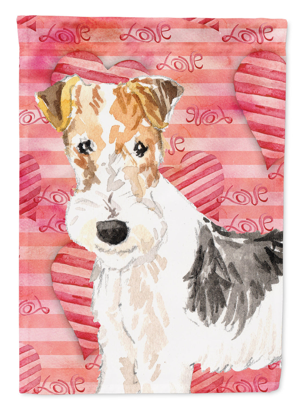 Love a Fox Terrier Garden Flag Mailbox Decorative Yard Banner Outside Patio Artwork for Flower Beds, Garden Size, Multicolor