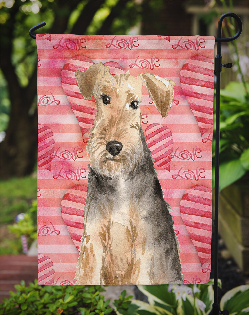 Love a Welsh Terrier Garden Flag Mailbox Decorative Yard Banner Outside Patio Artwork for Flower Beds, Garden Size, Multicolor