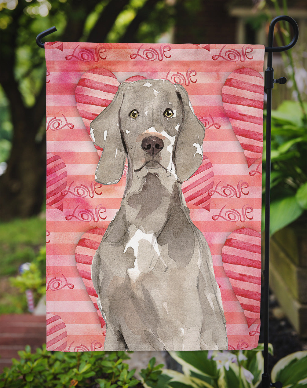 Love a Weimaraner Garden Flag Mailbox Decorative Yard Banner Outside Patio Artwork for Flower Beds, Garden Size, Multicolor
